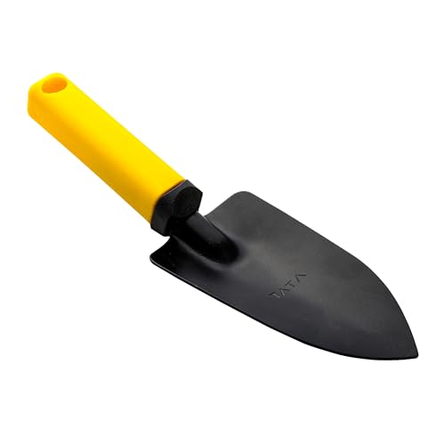 Image of Tata Agrico Digging Transplanter, Handle Material Plastic, Stainless Steel, Hand Digging Trowel for Garden Trowel /Transplanter /Hand Soil Tool | Black (Pack of 1, GTS075)