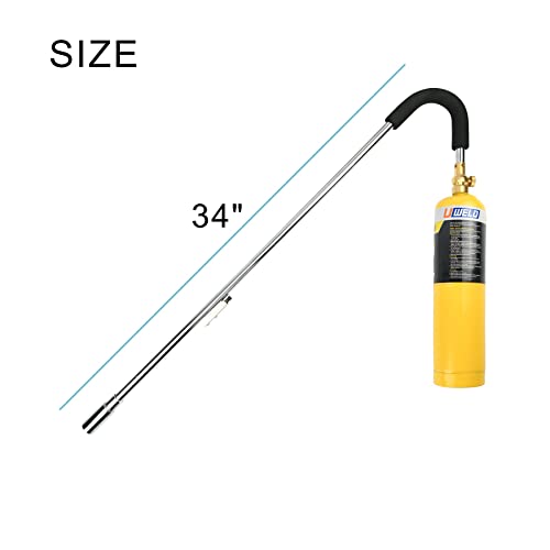 Campfire Propane Torch Weed Burner Propane Weed Torch With Turbo Trigger Push Button Igniter,Garden Torch For Weeds For Roof Asphalt,Ice Snow,Road Marking,Charcoal #TOP2