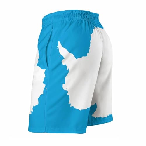 Zakqeik Slovakia Flag Mens Swim Trunks Quick Dry Swim Shorts with Pockets Funny Beach Shorts4