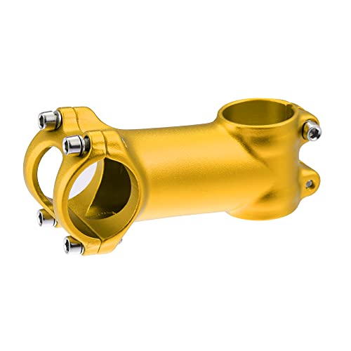 X Autohaux 31.8 80Mm 7 Degree Bike Stem Short Handlebar Adjustable Stem Aluminum Alloy Gold Tone #TOP4