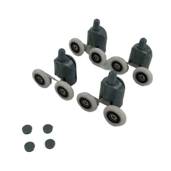 Rodillos for puerta de ducha, aleación de zinc, doble rodillo for puerta de ducha, rueda/poleas/rodillos/ruedas, diámetro del rodamiento 19 mm/20 mm/23 mm/25 mm/27 mm Ruedas for puerta de ducha (parte