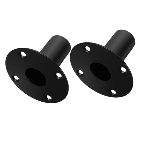 OSALADI 2pcs Speaker Base Bracket Computer Sound Bar Computer Stands Black Stand Speaker Tray Speaker Support Table Top Bookshelf Metal Speaker Stand Surround Support Base Aluminum Alloy