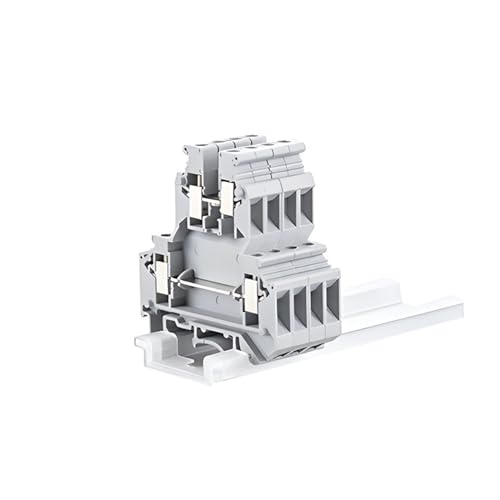 UKK5 Din Rail Terminal Blocks Connector Double Layer Terminal Blocks Screw Electrical Wiring Wire Conductor UKK-5 10Pcs