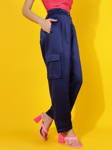 Image of KOTTY Women's High Rise Relaxed || Straight || Joggers Fit Cargo's for Pants || Trousers