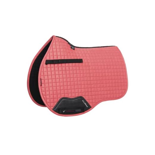 LeMieux General Purpose Suede Square Saddle Pad - English Saddle Pads for Horses - Equestrian Riding Equipment and Accessories (Papaya - Large)