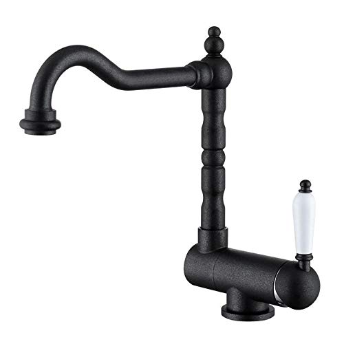 Robinet de cuisine en cuivre noir mitigeur évier haute durabilité