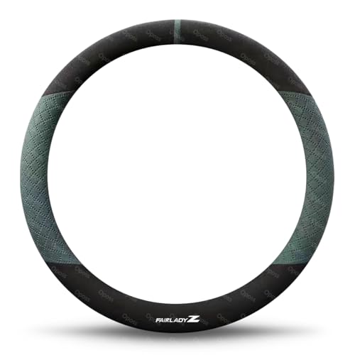 フェアレディZ Z34系 車用ハンドルカバー 車用ステアリングカバー スポーツ ホイールカバー フェアレディZ Z34系 Z34 RZ34 専車ロゴ 手触りがよい 滑り止め 超薄型 38CM ハンドル 保護カバー カスタム アクセサリー 車用品(グリーンO