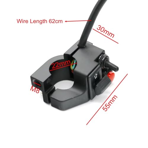 Interrupteur de phare multifonction moto avec commande double flash et klaxon pour guidon - 2