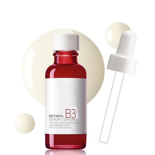 Retinolo e vitamina B3, siero retinolo B3, siero antirughe, correttore intensivo e rigenerante, per pelli normali e sensibili, 30 ml