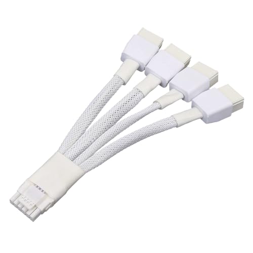 Cable 12VHPWR 8 pines a 16 pines blanco soluciona gestión de cables GPU 600W 4
