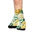 susiyo Yellow Rose Accent Art Hiking Socks Boy Girls - Cushioned Crew Socks for Kids Soft, Breathable & Seamless Toe for All-Day Comfort