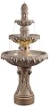 Ibiza 62" High Sandstone 3-Tier LED Outdoor Floor Fountain - John Timberland