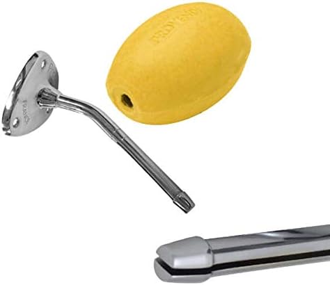 Provendi rotary yellow soap dish with chrome plated soap dish