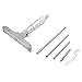 Depth Gauge Micrometer, High Accuracy Round Head Depth Micrometer Gauge Gage Measuring Tool + 5Pcs Connecting Rods(0-100mm 4in)