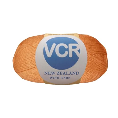 Image of VCR Burnt Orange Chunky Wool Yarn, 100 Grams, Hank, 196 Meters, 100% New Zealand Wool Knitting Yarn, Soft Crosia Thread Suitable for Baby Blankets & Booties Pack of 1