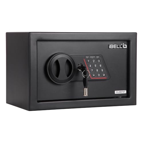 Image of IBELL SL-20B Locker Box For Money, Jewellery, Electronic Safe Locker for Home & Office -Digital Lock with Password and Emergency Key, 200H x 310W x 200D mm, 4.19kg, 12 Months Warranty (Net-8.5L)