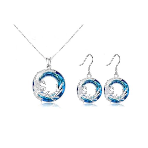 Yocoyee Dainty Phoenix Pendant Necklace Shining Crystal Phoenix Good Luck Necklace for...