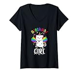 Photo Gallery donna compleanno caticorn girl | cat unicorn | cheerleader roller maglietta con collo a v Photo Gallery donna compleanno caticorn girl | cat unicorn | cheerleader roller maglietta con collo a v