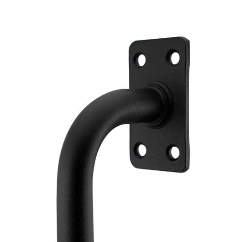 ADGO - Poignée de Porte Exterieur Noire 140mm – Poignée Universel en Métal pour Portail...
