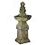 Tuscan Garden Pedestal Rustic Outdoor Floor Tiered Water Fountain 54" High Bubbler Lion Heads for Garden Patio Backyard Deck Home Lawn Porch House Relaxation Exterior Balcony - John Timberland