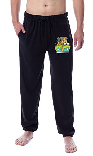 Scooby-Doo Mens' Mystery Machine The Gang Scooby Shaggy Velma Fred Daphne Sleep Jogger Pajama Pants