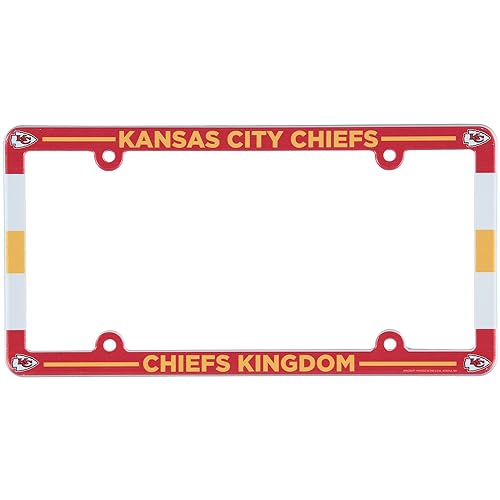 Cadre de plaque Kansas City Chiefs pour personnaliser votre voiture aux couleurs NFL