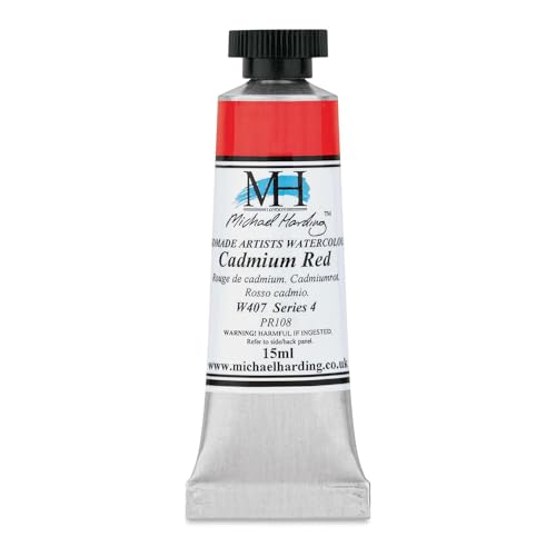Michael Harding Professional Watercolors - 15ml Tubes (Cadmium Red)