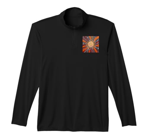 Australian Aboriginal Dot Painting Performance Quarter-Zip Top