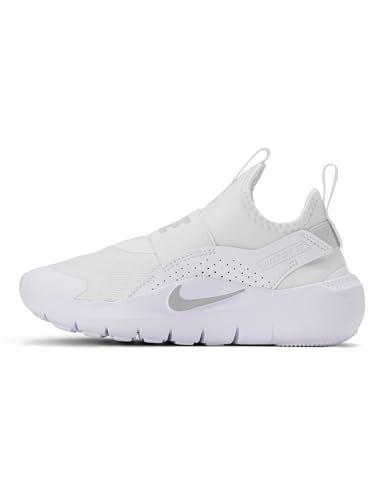 Nike Little Kids Flex Runner 4 Running Shoe, White-Platinum Tint-White, 3Y