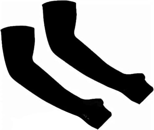 Manguito Ciclismo Proteção Solar Uv Uva Bike Sem Costura (Preto)