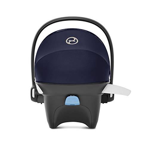 CYBEX Gold Portabebé Aton M i-Size, En contra de la marcha, Incluye reductor para recién nacido, Para niños de 45 cm a 87 cm, Máx. 13 kg, Navy Blue