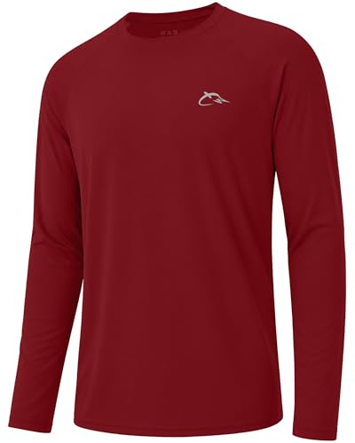 Image of FISHEAL Mens Long Sleeve Fishing Camo Shirts, UPF 50+ Sun Swim Rash Guard