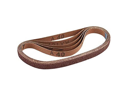 Draper 92447 Aluminium Oxide Sanding Belts 40g Pack of 5 (13mm x 457mm)