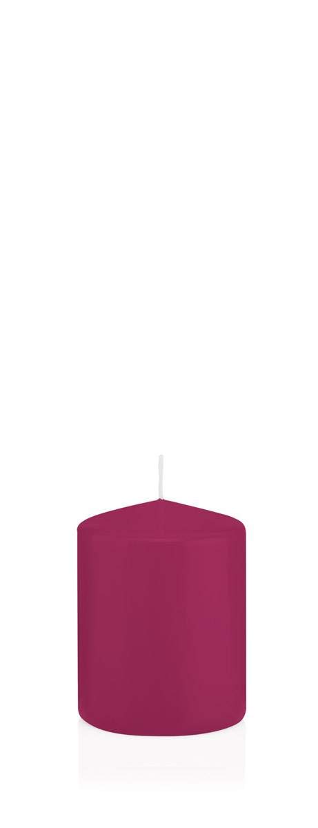 INNA-Glas Pillar Candle Maeva, Magenta, 8cm, Ø6cm, 29h