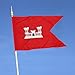 Fyon Custom Engineers Corps Guidon flag US Sapper Military Guidons Personalize Flags Double sided 3ply 20x27inch Banner (II)