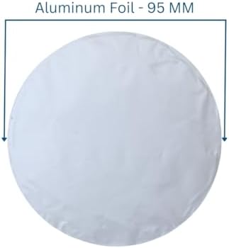 SMART PACK Aluminum Foil for Packing of HDPE (Without Transparent) Plastic Jars Material | Sealing, Bottle Packing, Silver Foil | One Piece Seal Liner | Size 95MM with 1000Piece