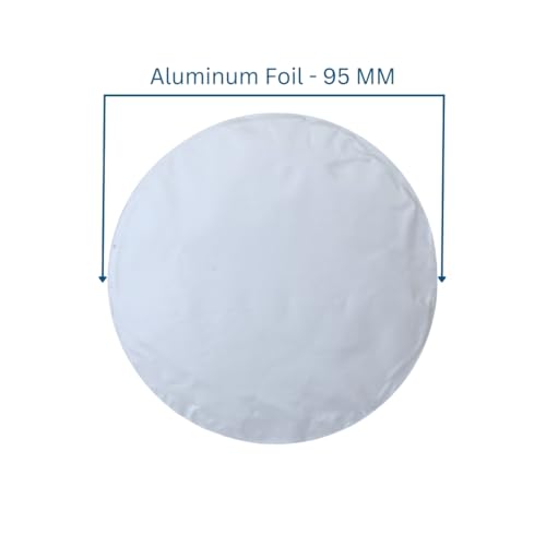 SMART PACK Aluminum Foil for Packing of HDPE (Without Transparent) Plastic Jars Material | Sealing, Bottle Packing, Silver Foil | One Piece Seal Liner | Size 95MM with 1000Piece