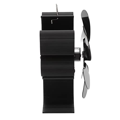 Zerodis Ventilador de lareira, 6 lâminas de baixo ruído, resistência ao desgaste, ventilador de fogã