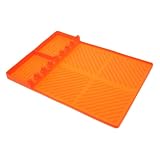 TIDTALEO Silikon Grillwerkzeug Matte Flexible Spatelmatte für Bbq Utensilien Lebensmittelechte Seitenablage für Grillzubehör Tropf Pad für Effizientes
