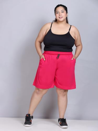 Image of CUPID Plain Comfortable Plus Size Barmunda /Shorts for Sports, Yoga, Daily Use Gym, Night Wear, Casual Wear for Girls