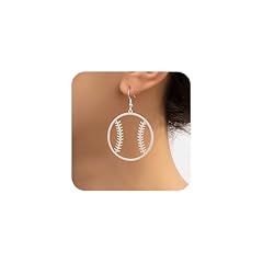 Silver Baseball Earrings