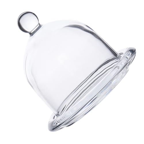 MUSISALY Bandeja para Postres con Tapa Pequeña de Vidrio Transparente, Plato para Tartas y Dulces, Recipiente para Frutas, Adecuado para Cocina, Restaurante y Buffet Varios estilos