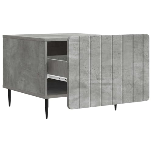 Espace bureau chic sublimé par une table d'appoint gris béton