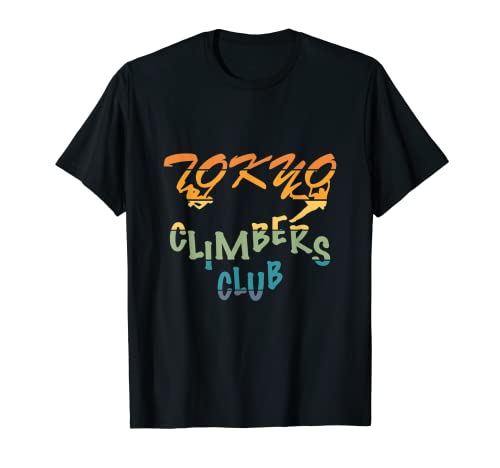 Tokyo Climbers Club Colorful Peaks Sport Climbing diseño Camiseta