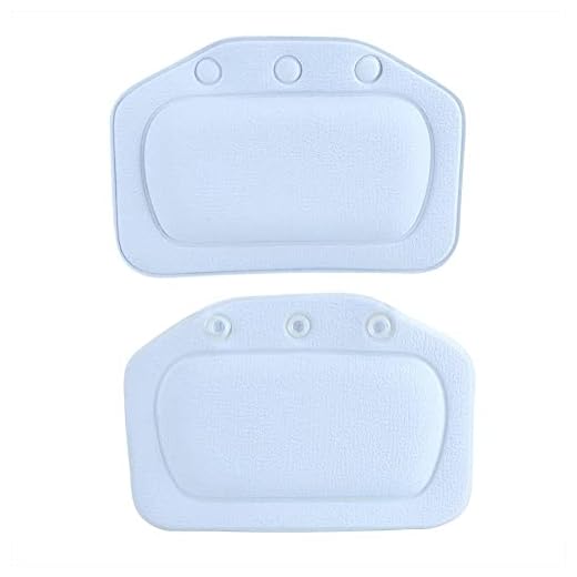 Almofada para banheira com 3 ventosas antiderrapantes, espuma macia acolchoada para banheira de hidromassagem encosto de cabeça cabeça pescoço ombro costas apoio almofada para banheira de banho em casa spa (azul)