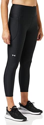 Under Armour womens Heatgear Armour High No-slip Waistband Ankle Leggings , Black (001)/White , Small