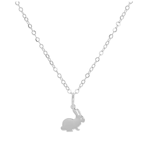 Pendentif lapin en argent massif 925/1000, un bijou d'exception au design épuré
