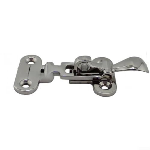 Alanmoship Hebilla de bloqueo de puerta de yate marino de 110 mm, acero inoxidable 316 para cierre resistente para caravana, barco, al aire libre, viajes al aire libre (A)