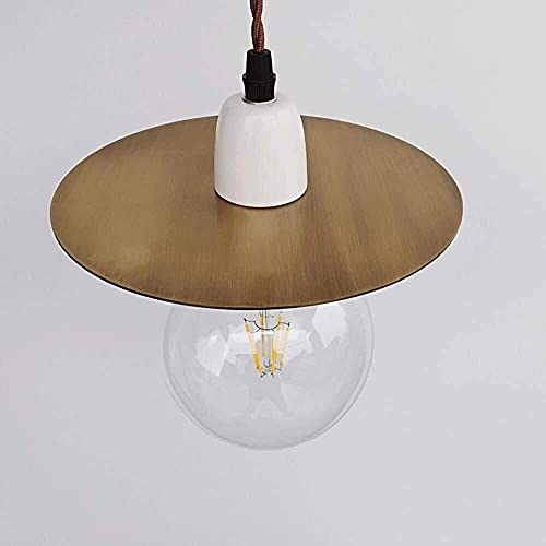 Araña de latón retro E27 para iluminación de cocina y comedor 4