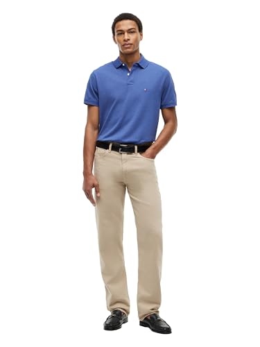 Image of Tommy Hilfiger Men's Short Sleeve Polo Shirts in Classic Fit with Stretch and Organic Pique Cotton